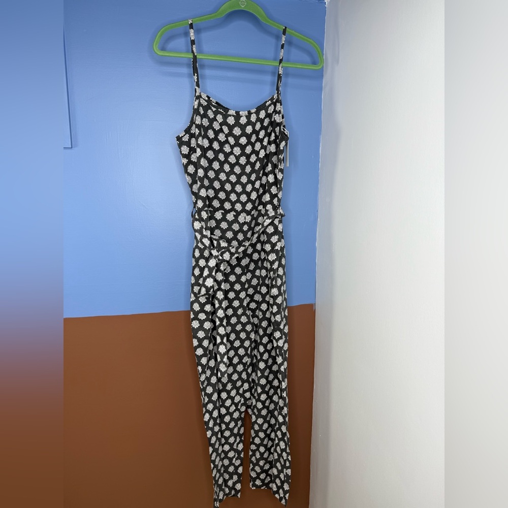 Outerknown Summer Sunday Suit Romper Playsuit in Pitch Black Lantana Size Medium - Picture 2 of 8
